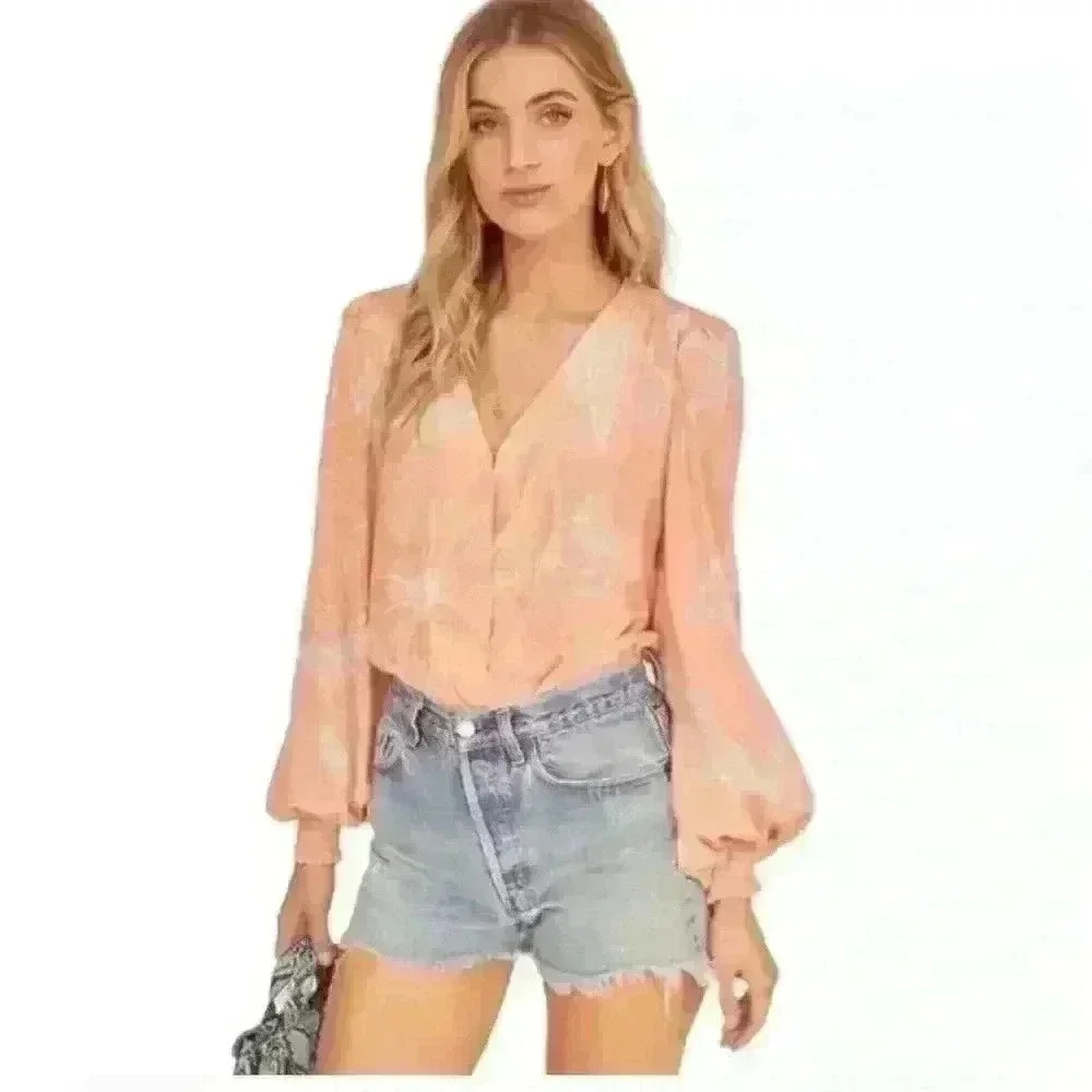 ASTR the label Dixie Floral Sketch Bodysuit Size S NWT